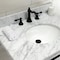 Fauceture KVPB3022M80 30" Console Sink with Brass Legs (8-Inch, 3 Hole), Marble White/Matte Black KVPB3022M80 - alternate 3